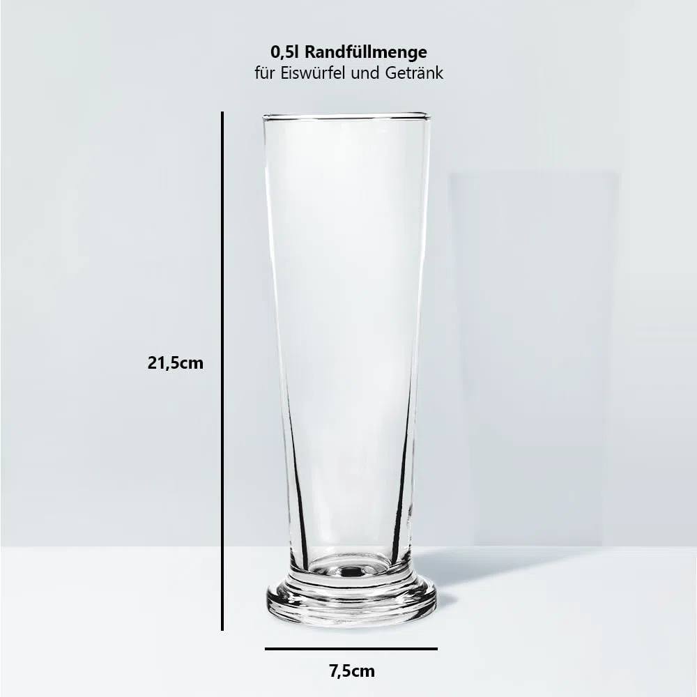 12 Stück 500ml Longdrinkgläser - Eiskaffee- & Cocktailgläser mit Zubehör