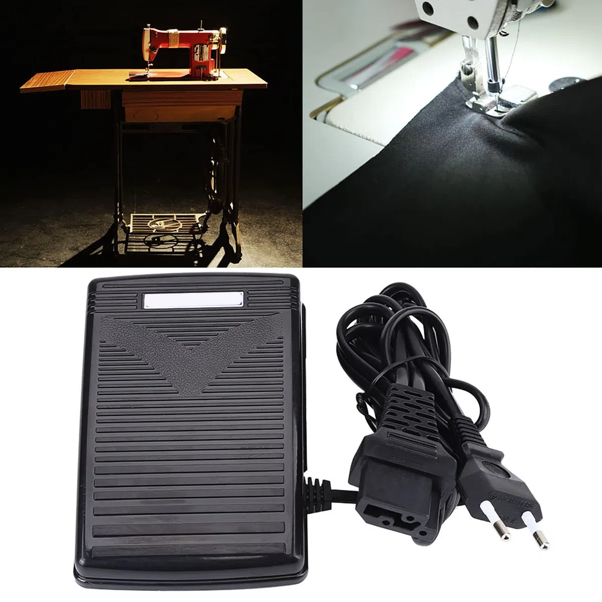 Nähmaschine Fußsteuerpedal Fußgeschwindigkeitssteuerpedal mit Kabel für Heimnähmaschine