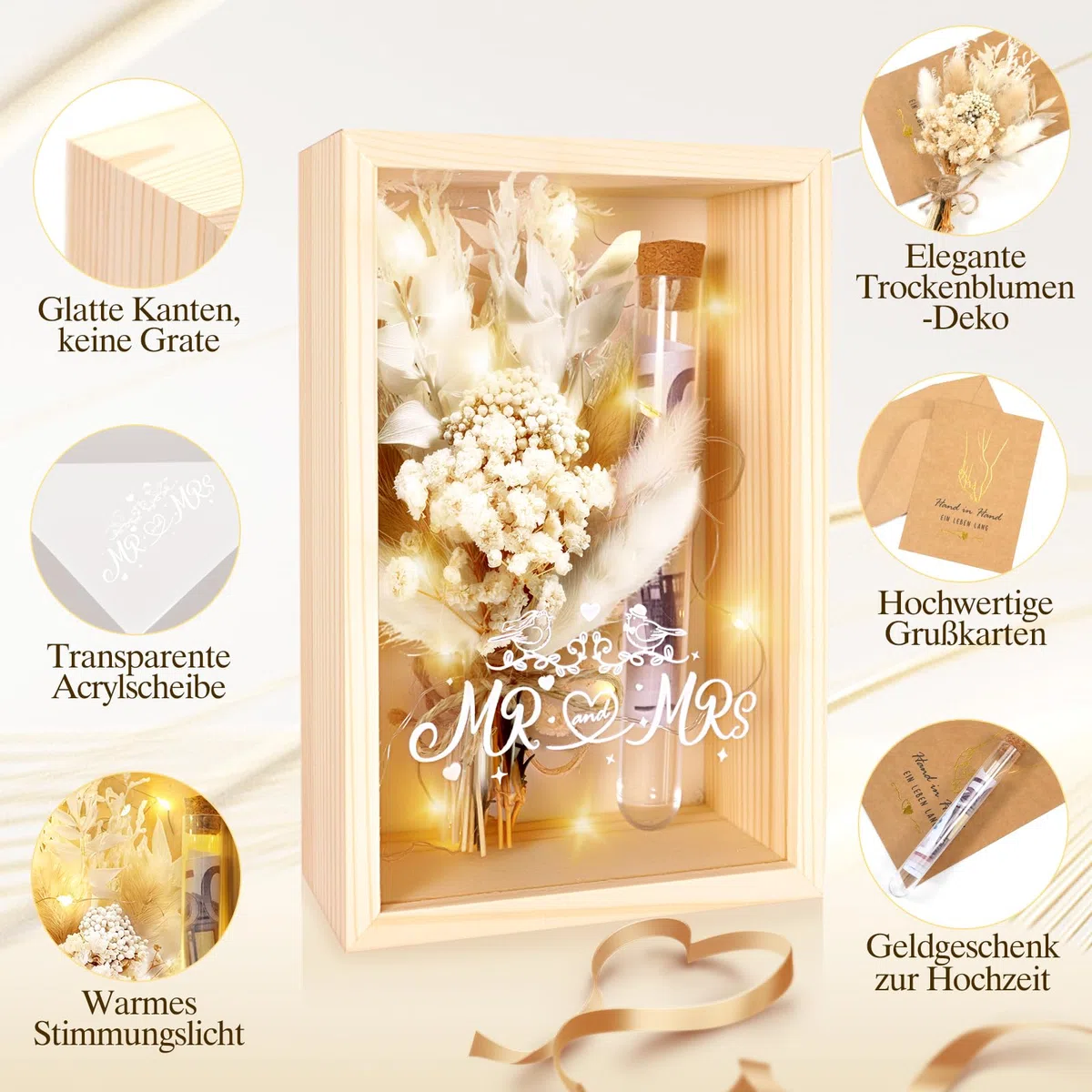 Dusor Hochzeitsgeschenke für Brautpaar, Hochzeitsgeschenk Geld, Geldgeschenk Hochzeit, Karte Geschenk Hochzeit, Mr & Mrs Hochzeitsgeschenke, Geldgeschenke zur Hochzeit, Paar Geschenke, Hochzeitstag