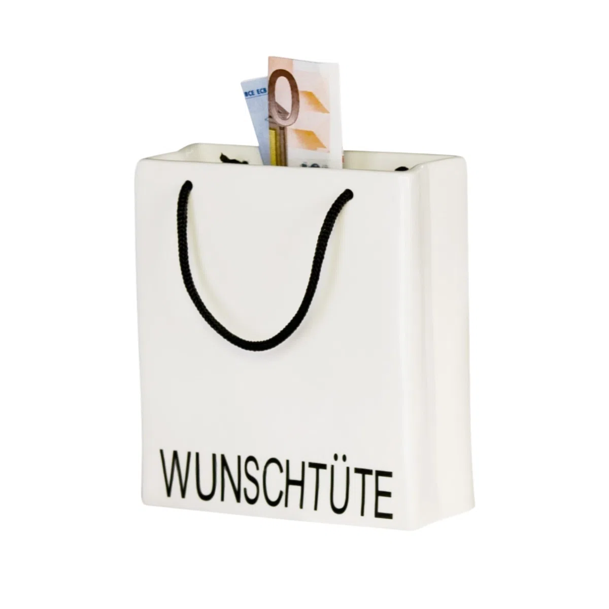 Casablanca Spardose Wunscherfüller – Sparschwein 18. Geburtstag Mädchen Trinkgeldkasse Geld sparen Spartopf Money Box – Porzellan 13 x 5 x Höhe 14 cm