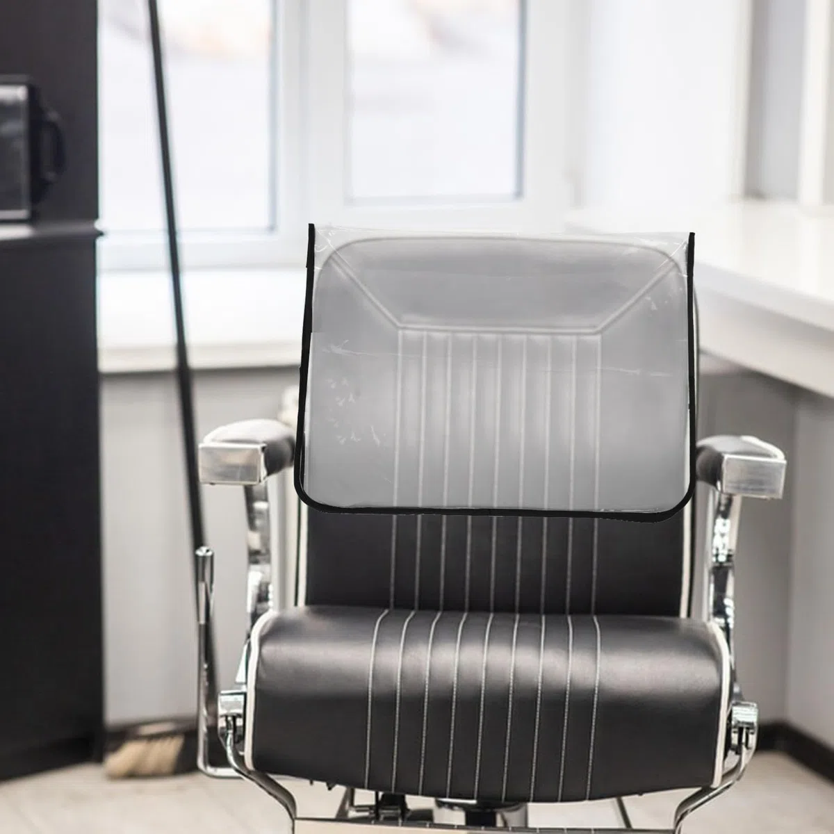 ULTECHNOVO 2 Stück Stuhllehnen-schutzbezüge Transparent aus Leichtem PVC für Friseurstühle Passend Schützt vor Haarfärbemitteln Einfach zu Reinigen Handhaben