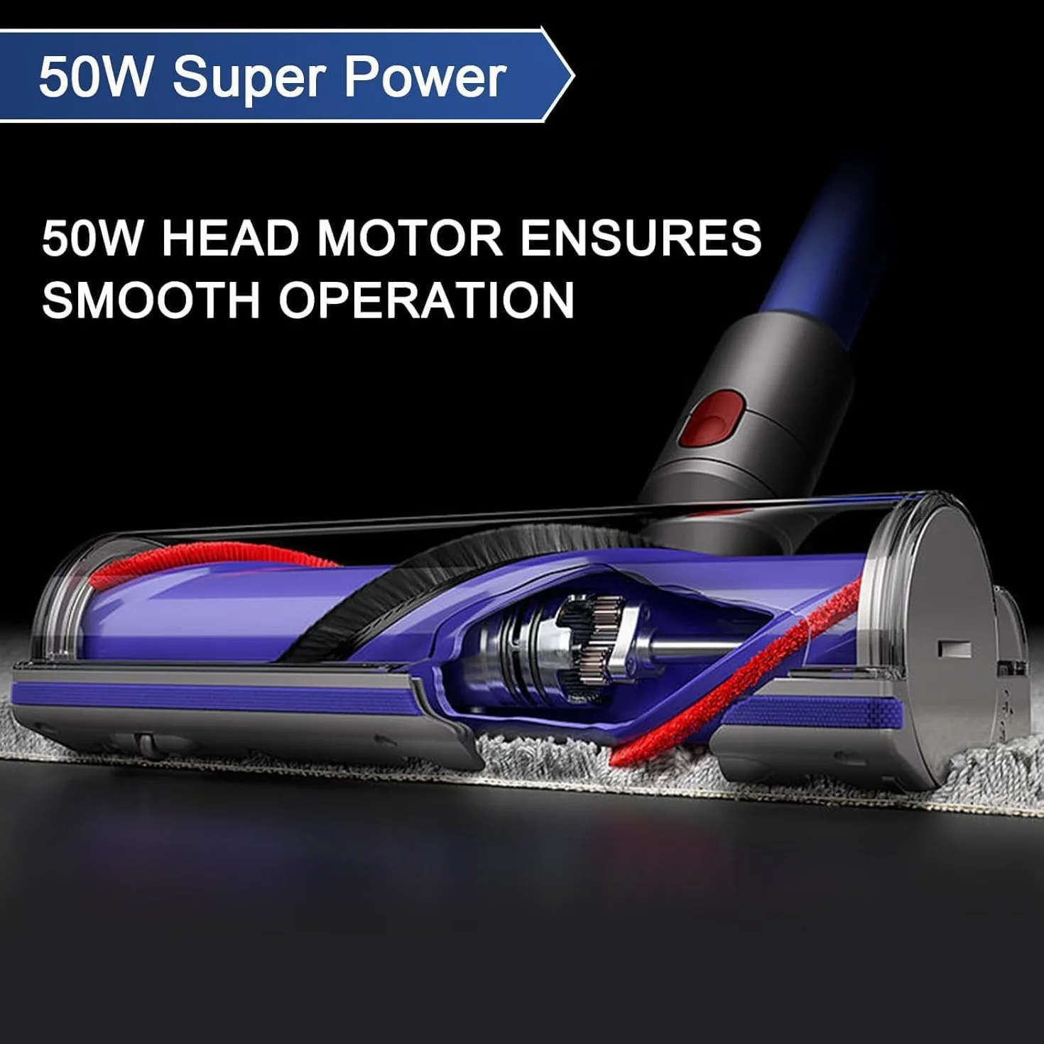 Bürste kompatibel für Dyson V7 V8 V10 V11 V15 Staubsauger Animal Absolute Modelle, Zubehör für Ersatzteile für Reinigungskopf, elektrischer Kopf für Hartholzteppiche