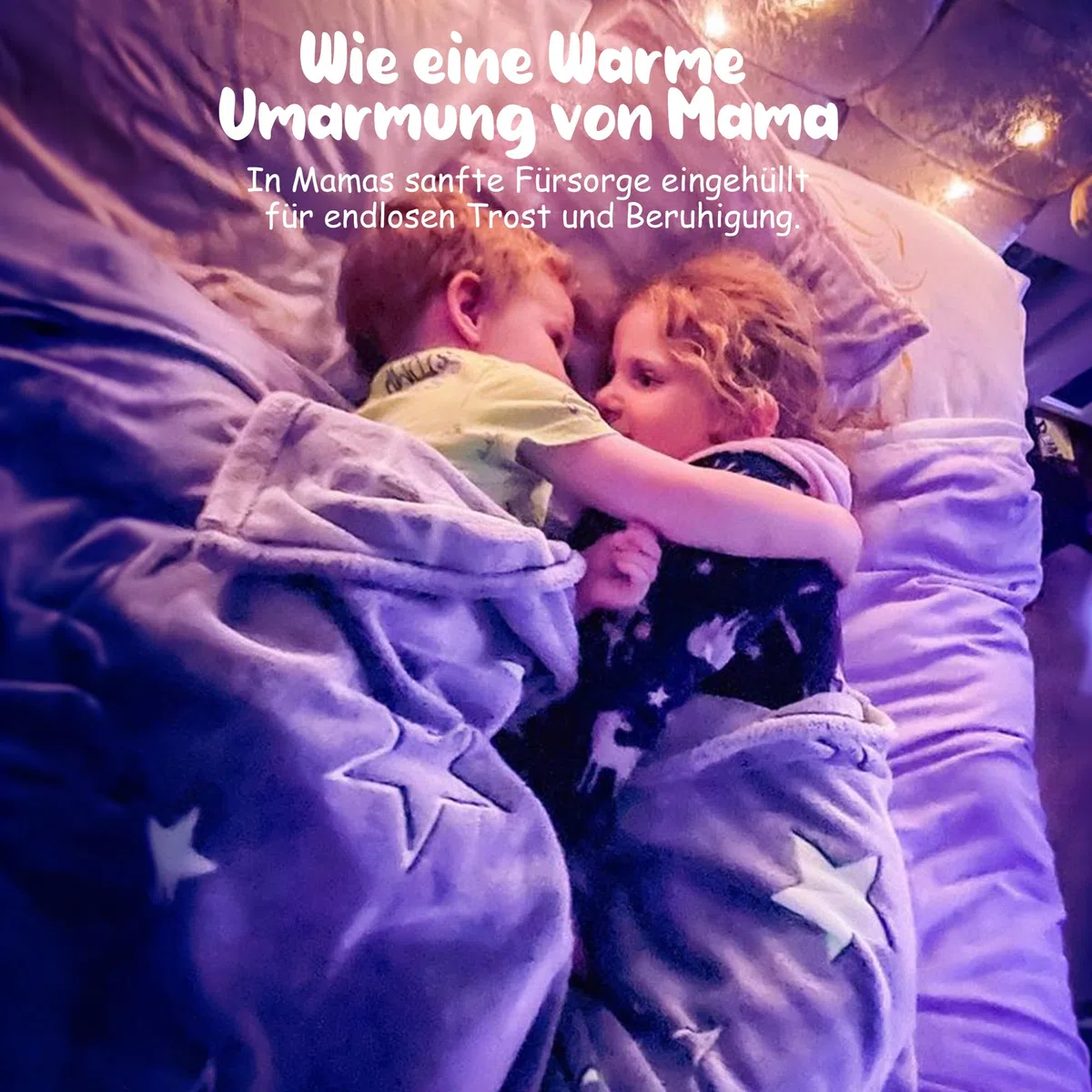 Winthome Kuscheldecke Kinder, Deck Glow In The Dark, Fleecedecke 130x170cm Weiche Flauschig, Babydecke Warme Kuschelig, Sofadecke für Mädchen Junge, Geschenke, Passend zu Allen Jahreszeiten (Stern)