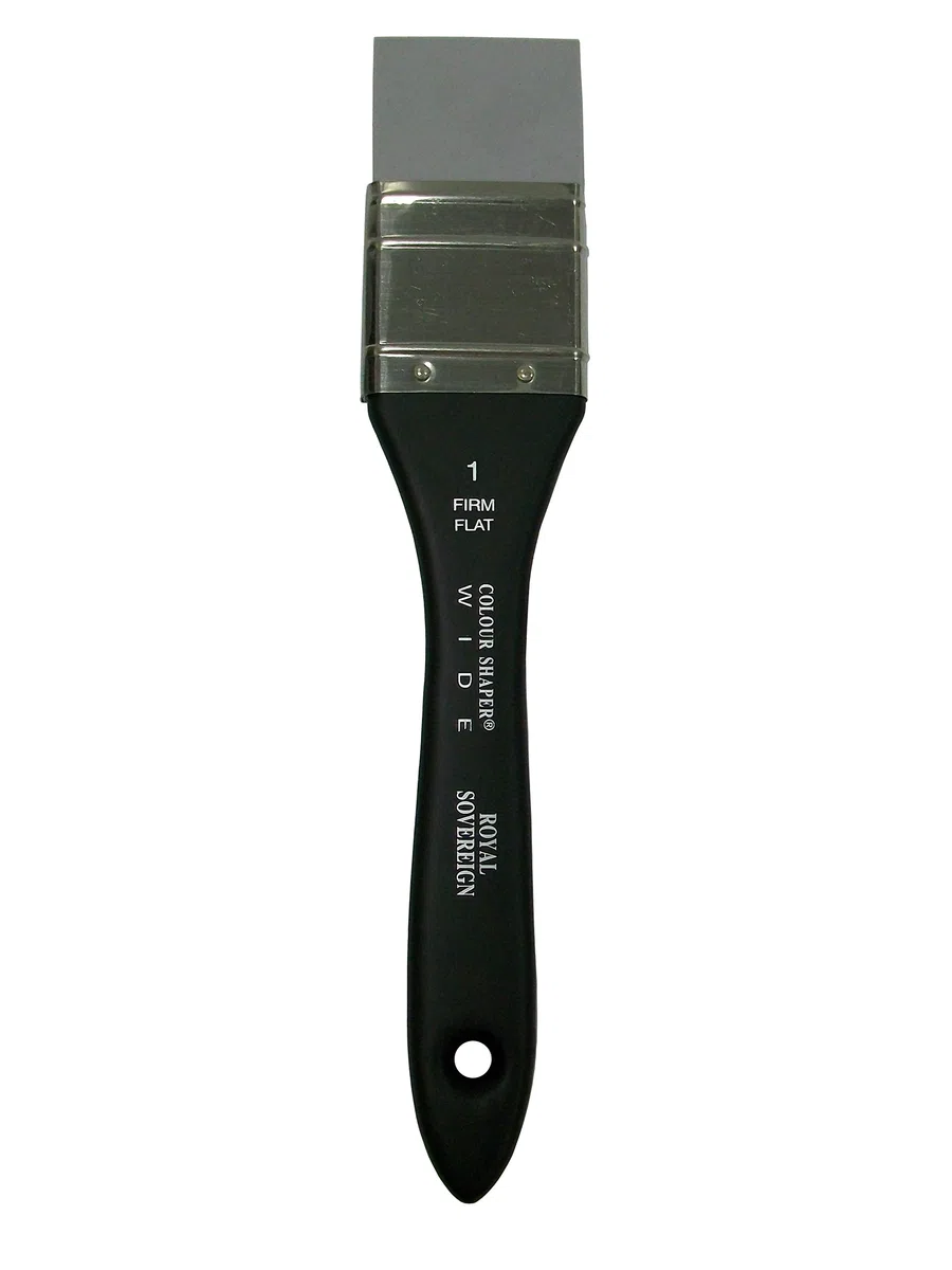 Gummipinsel, hart, 2.5 cm, Schwarz