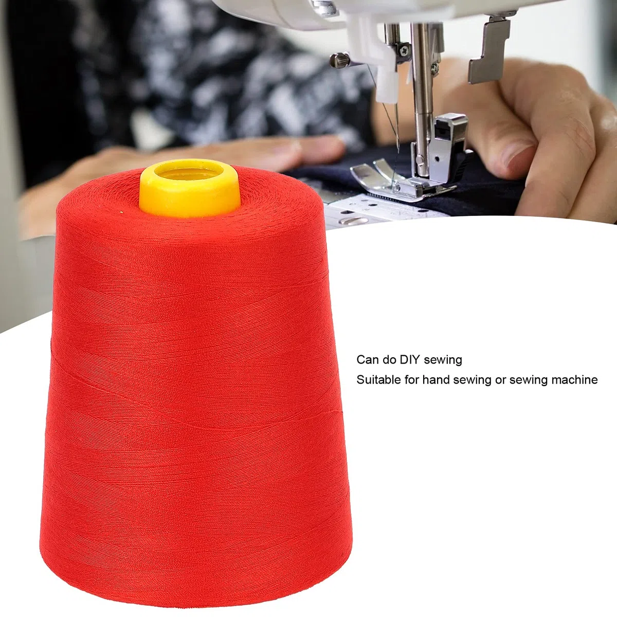 Overlock-Garn, Spule aus Mehrfarbigem Garn Zum Nähen (112 rot)