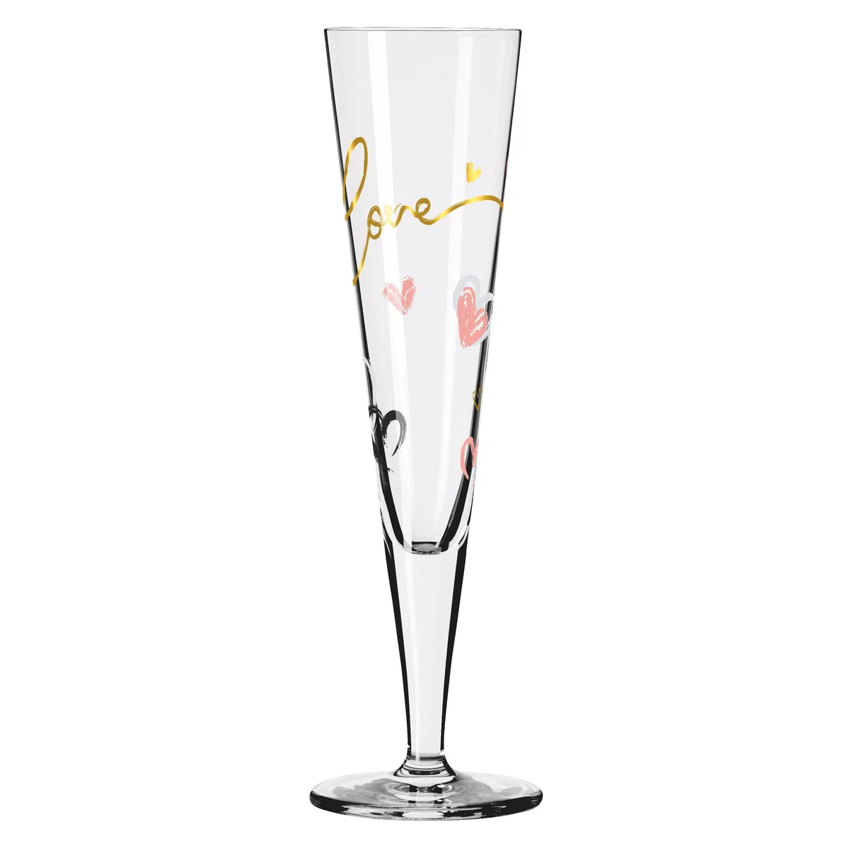 RITZENHOFF 6031004 Champagnerglas 200 ml - Serie Goldnacht Duett 2023, 2x Designerstück mit Echt-Gold - Made in Germany