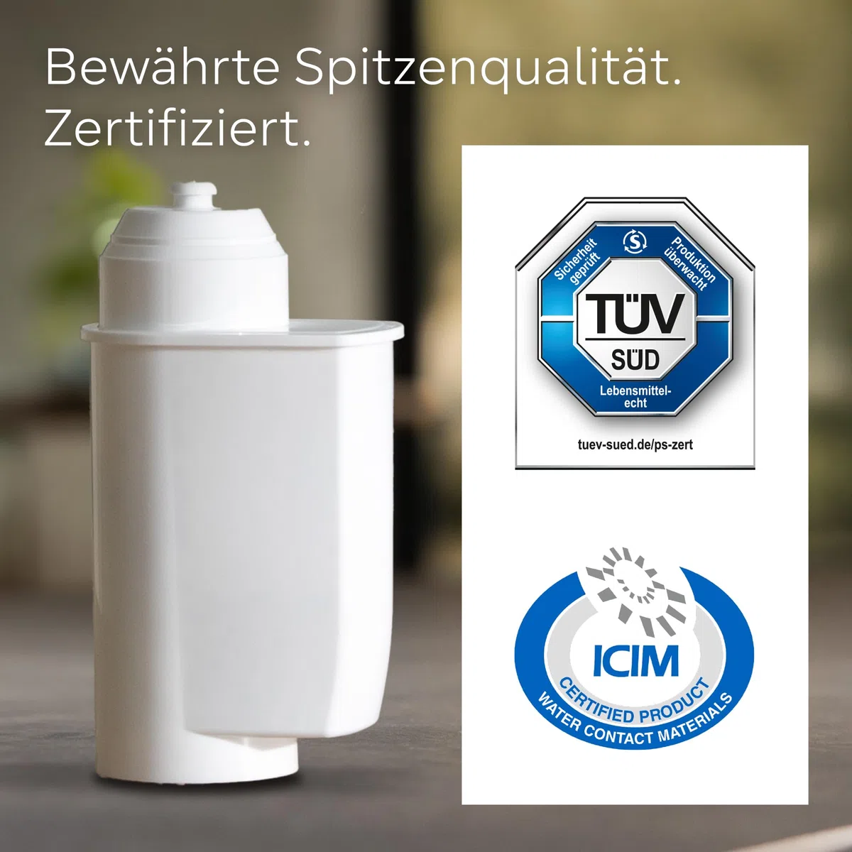 Siemens BRITA INTENZA Wasserfilter, 3 Stück, reduziert die Wasserhärte, für ein langes Maschinenleben, TZ70033A
