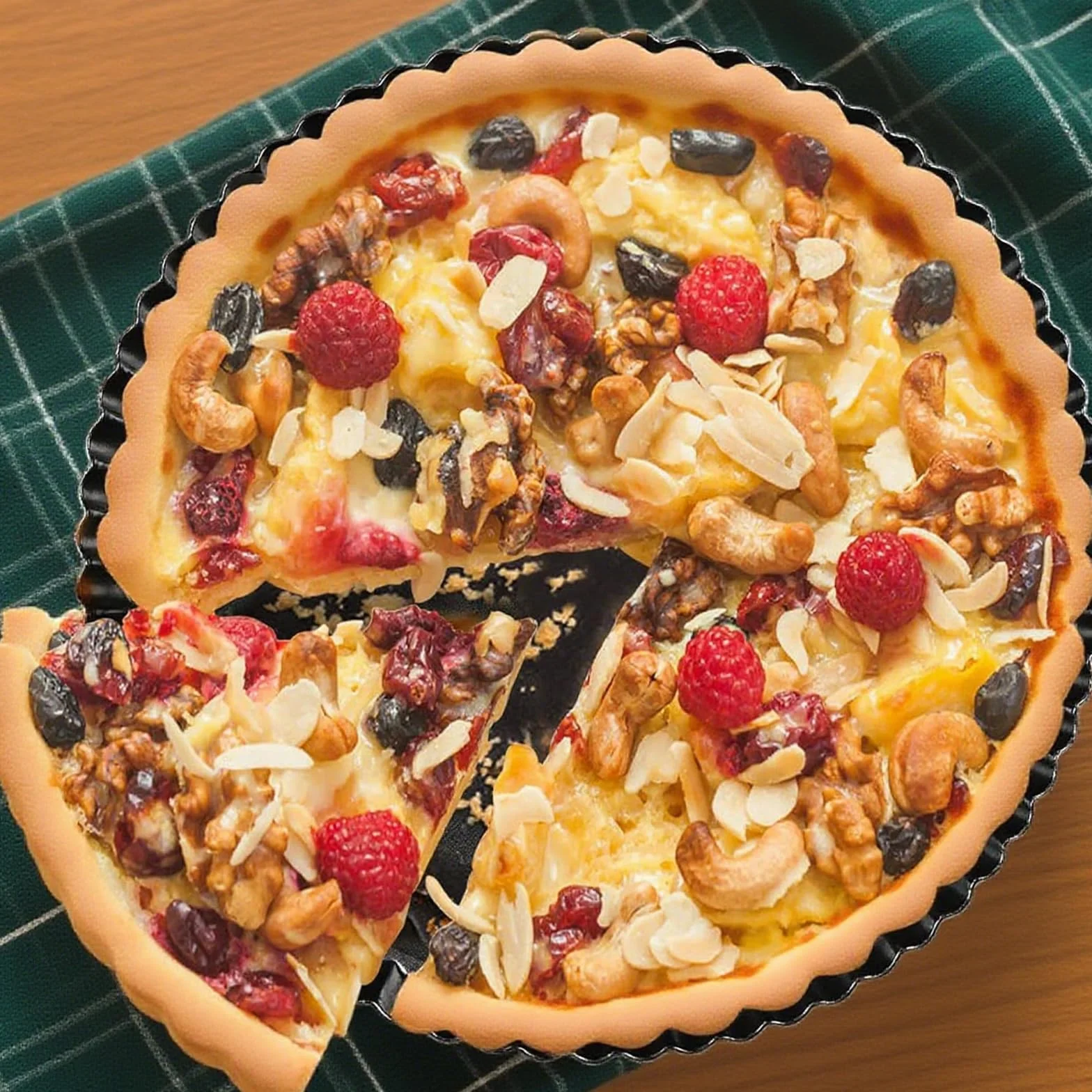 2 Stück Tarteform mit Hebeboden Set, 24x5 cm Antihaft Quicheform, Tarte Form Rund, Quiche Backform mit Hebeboden, Tortenbodenform für Tarte, Quiche, Pie