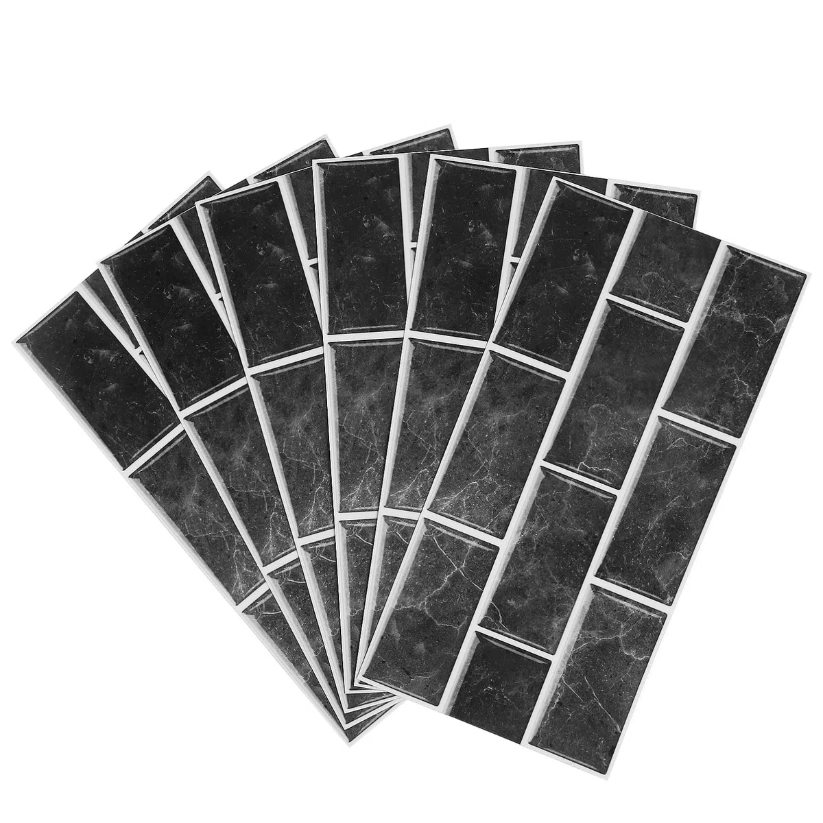 6 Stück Selbstklebende Pvc Wandfliesen 15X30Cm, Küchenrückwand Fliesenaufkleber, Badezimmer Wanddekoration, Und Pflegeleicht