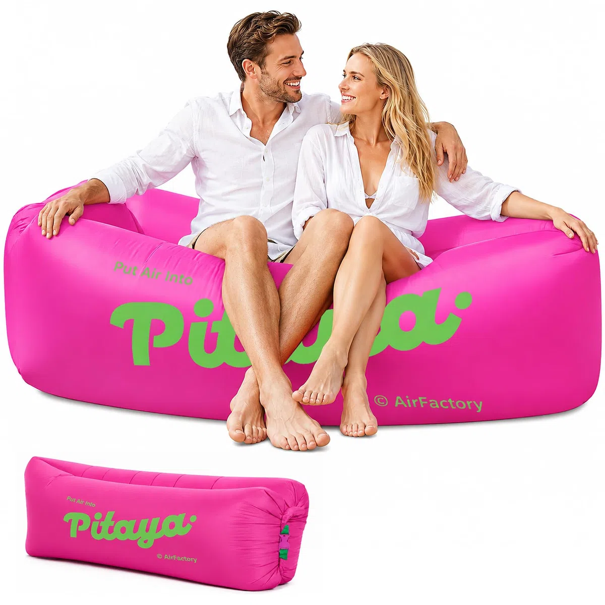 Aufblasbare Couch, Airlounge, Strandliege Aufblasbar, Camping Sofa Aufblasbar, LuftSofa, Tragbar Inflatable Sofa, Liegesack Outdoor für Strand, Reisen, Camping, Picknicks(B)