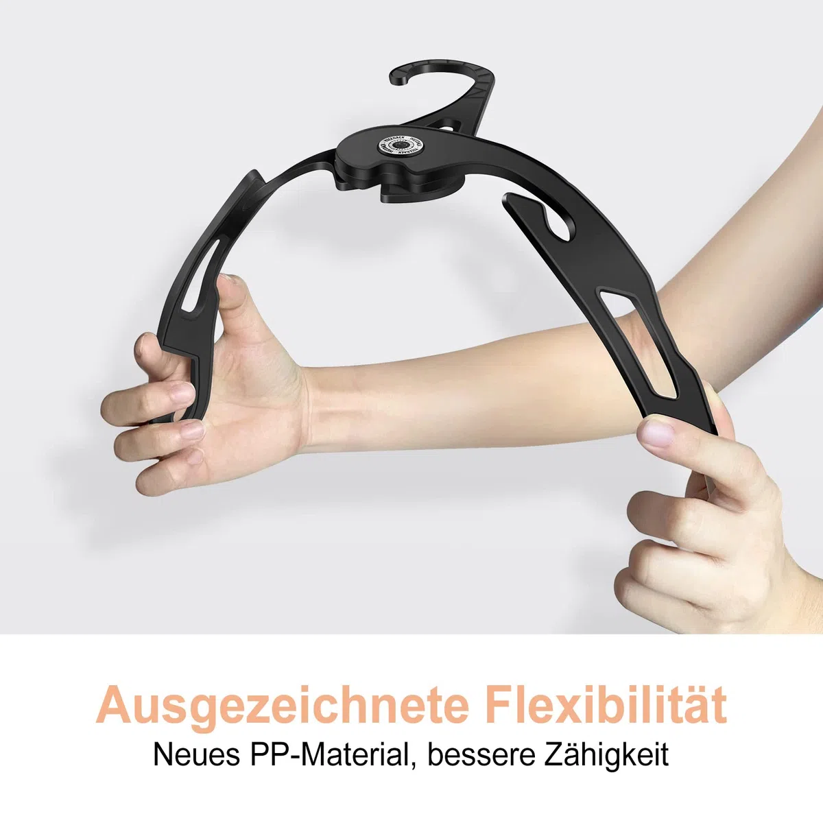 Premium Reisebügel Tragbare Klapp Kleiderbügel Super Bearing Collapsible Hanger Faltbare Kleidertrockner für Reisen, drinnen und draußen 6 Pack (3 Schwarz + 3 Weiß)