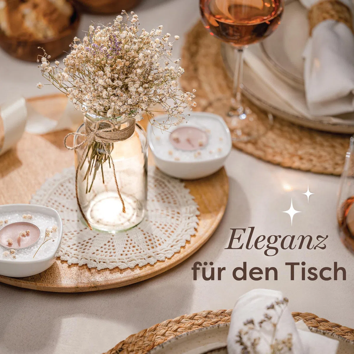 Praknu 12 Kleine Glasvasen - 12,5 cm hoch - Inklusive Juteschnur - Vintage Design - Traumhafte Deko für Hochzeit - Spülmaschinenfest Mini-Vasen für Tischdeko – Kleine Vasen für Tischdekoration