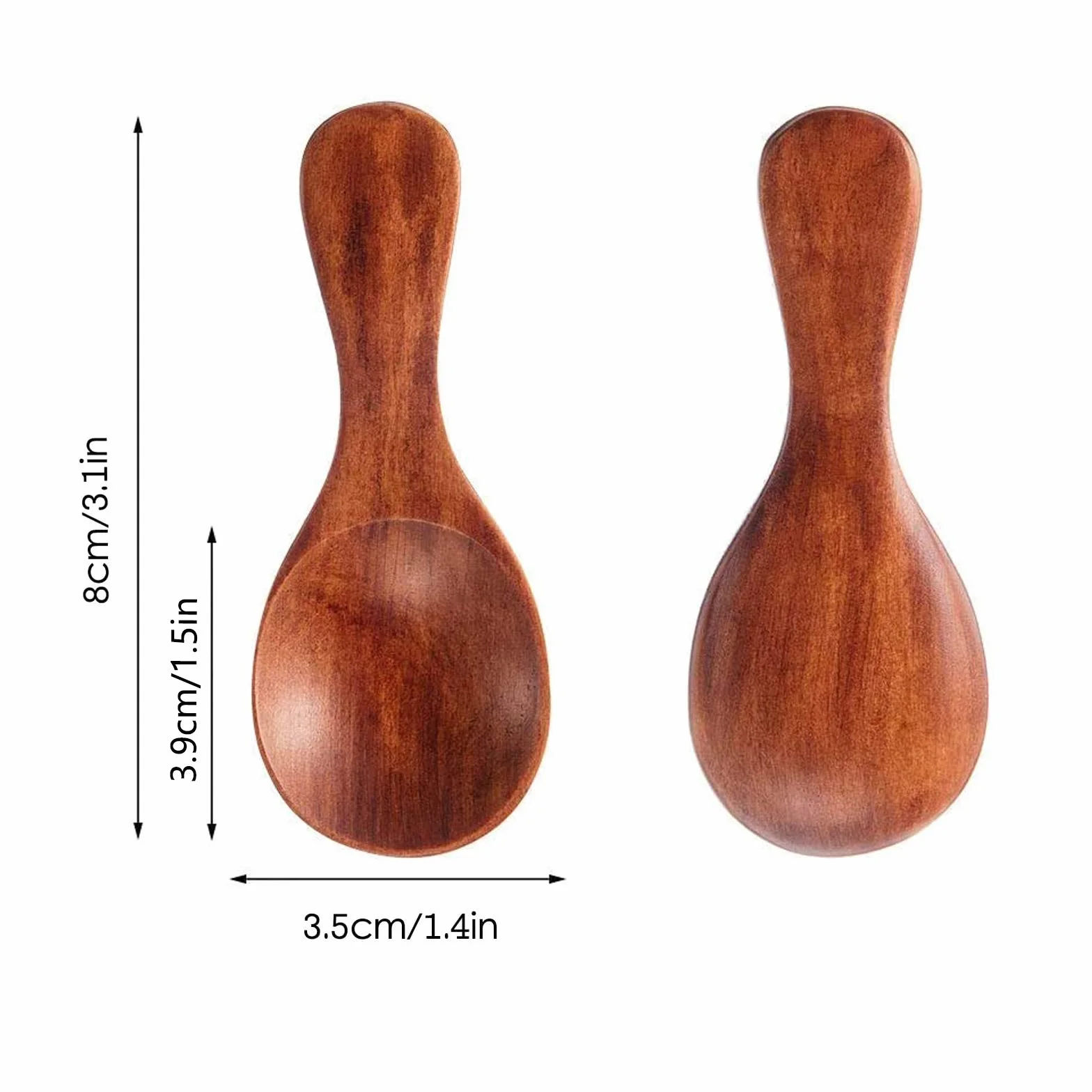 6 Stücke Mini Holzlöffel mit kurzem Griff Kleiner Salzlöffel aus Holz, Klein Badesalz Löffel für kleine Marmeladengläser, Gewürze, Gewürze, Gewürze, Zucker, Honig, Kaffee, Tee, Süßigkeiten