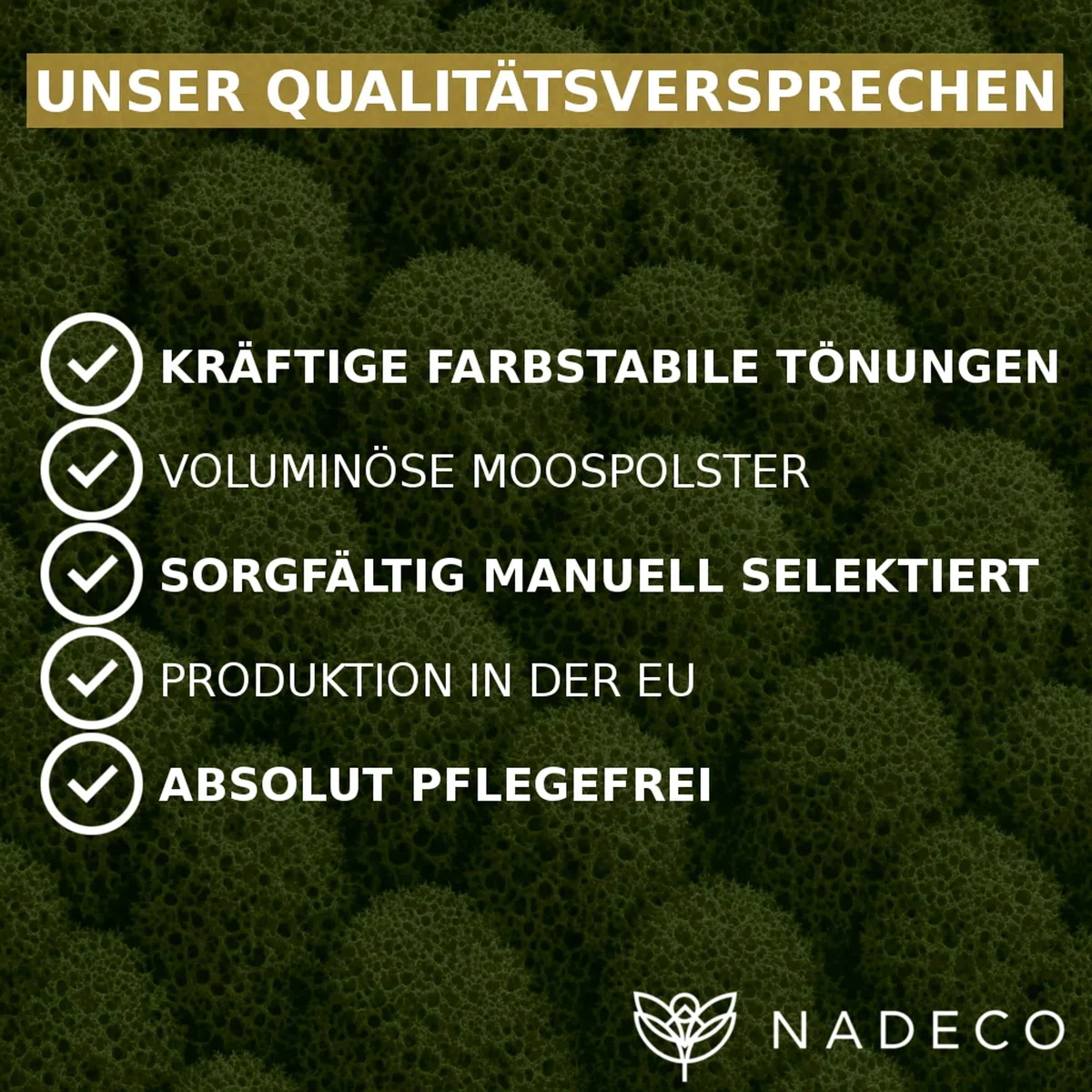 NaDeco Island-Moos 500g, echtes Moos in 30 Farben zur Wahl, fluffig & prall, Basteln Wand Deko Moss, für Moosbild Mooswand Moosplatten Kugelmoos Dekoration Ostern Weihnachten, Farbe:Grasgrün