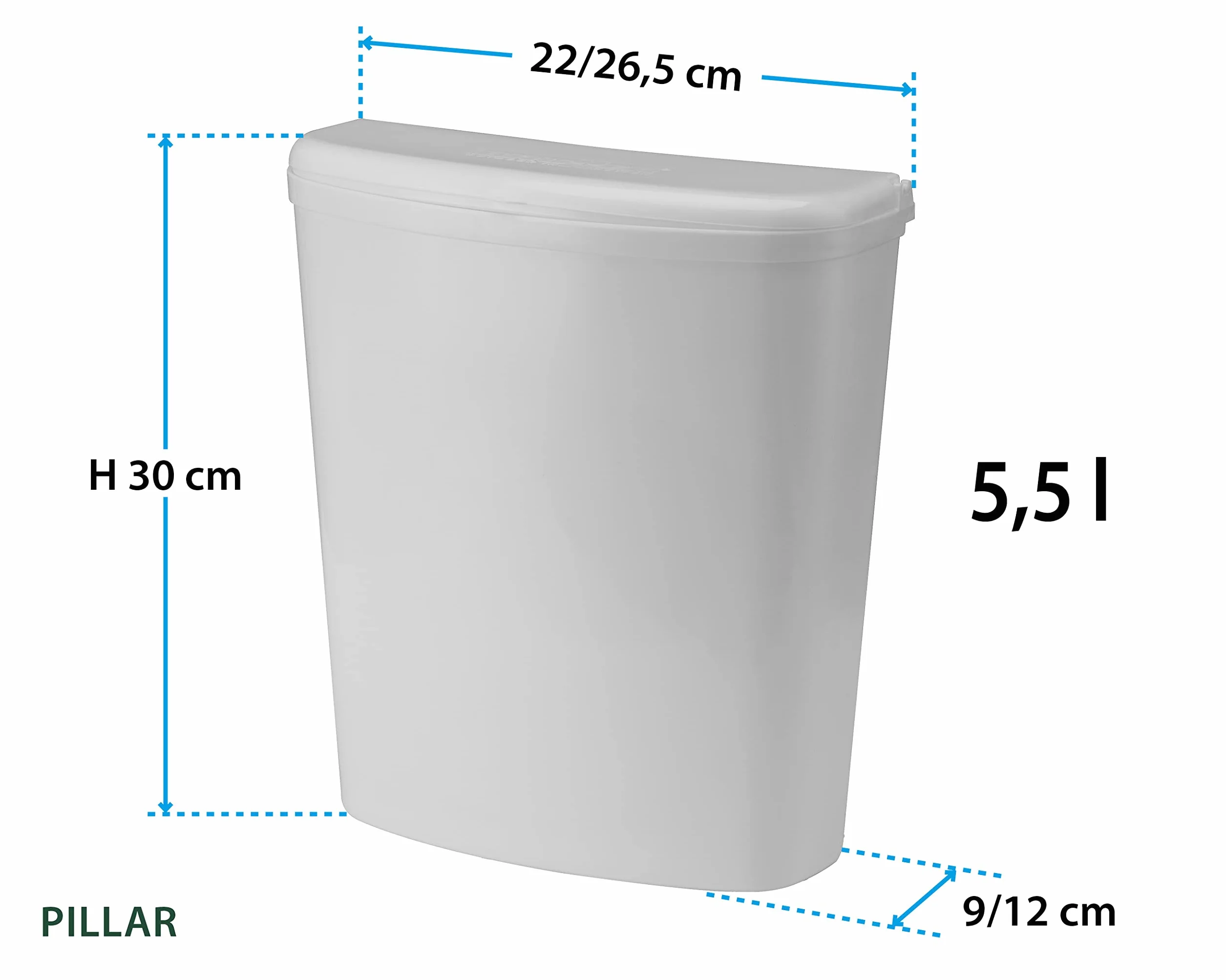 Brunner Pillar Abfalleimer + Halterung Müll Tonne Eimer Kompakt Caravan Camping