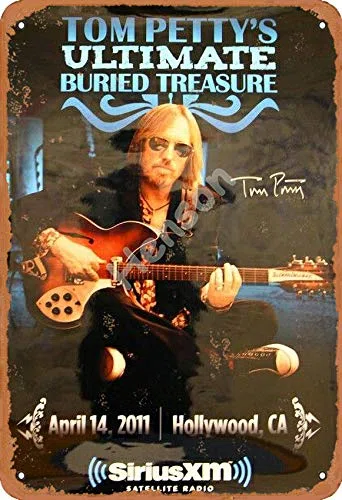 Henson Tom Petty and The Heartbreakers Vintage Blechschild Logo 30,5 x 20,3 cm Werbung Blickfang Wanddekoration 18