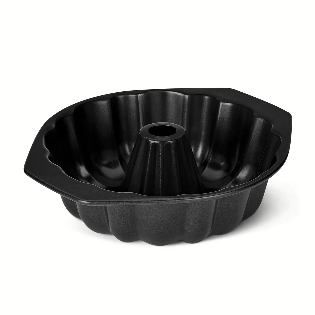 Amazon Basics Antihaft-Kuchenform mit Riffelung, spülmaschinen- und ofenfest, 25,4cm, schwarz